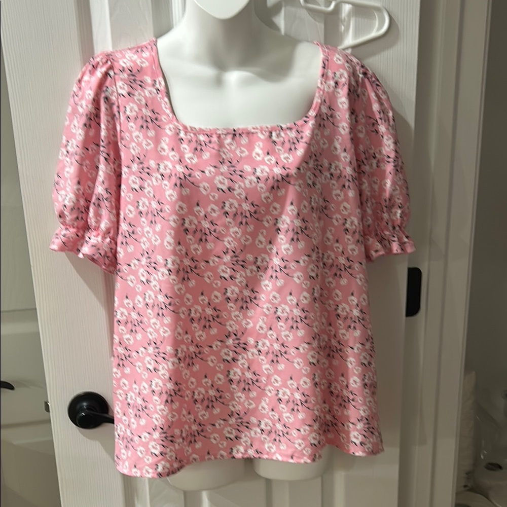 Pink Floral Women's Top